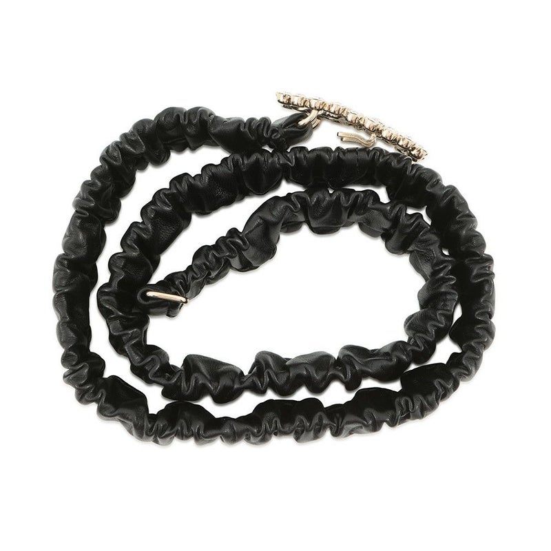 シャネル べルト ココマーク ラインストーン サイズ75 B21C CHANEL 黒