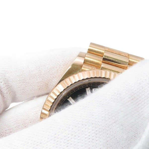 ロレックス デイデイト40 K18YG イエローゴールド 10Pダイヤ 228238A ROLEX 腕時計 黒文字盤