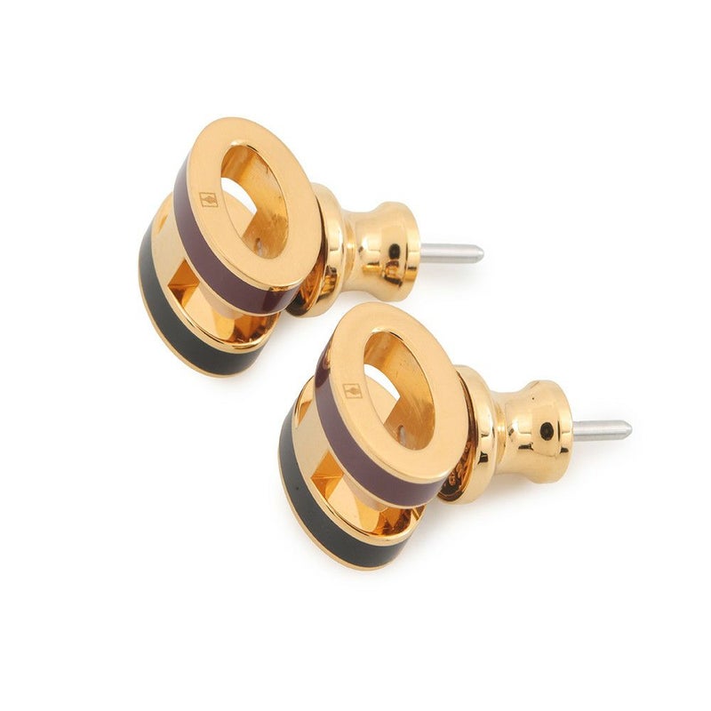 エルメス ピアス ミニ・ポップアッシュ ロカバール ギャラクシー/ゴールド金具 HERMES Pop H ポップH 黒