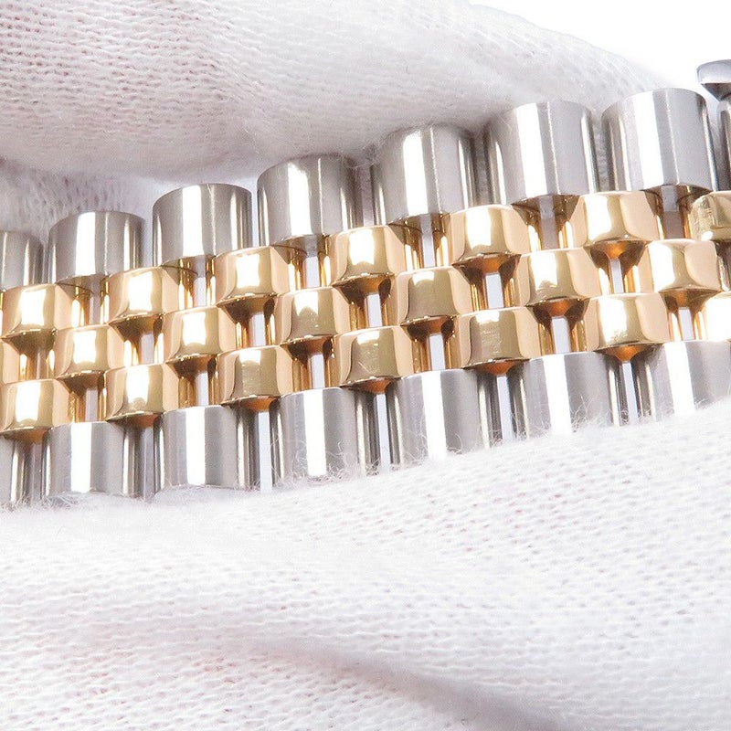 ロレックス デイトジャスト S番 SS/K18YG 10Pダイヤ 116233G ROLEX 腕時計 コンピューター シルバー文字盤