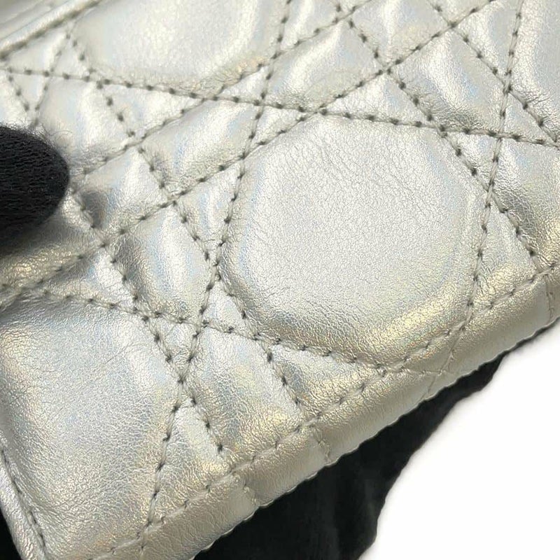 クリスチャン・ディオール 三つ折り財布 レディディオール ミディアム ロータスウォレット カナージュ S0181PNHN 日本限定