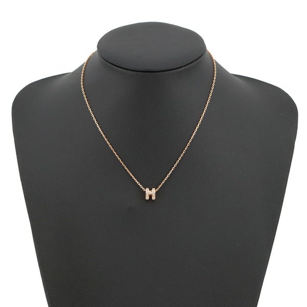 エルメス ネックレス ミニ・ポップアッシュ マロングラッセ/ピンクゴールド金具 HERMES アクセサリー