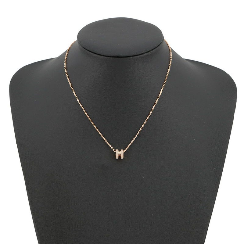 エルメス ネックレス ミニ・ポップアッシュ マロングラッセ/ピンクゴールド金具 HERMES アクセサリー