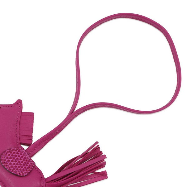 エルメス バッグチャーム ロデオ PM タッチ ローズパープル ラムスキン/リザード U刻印