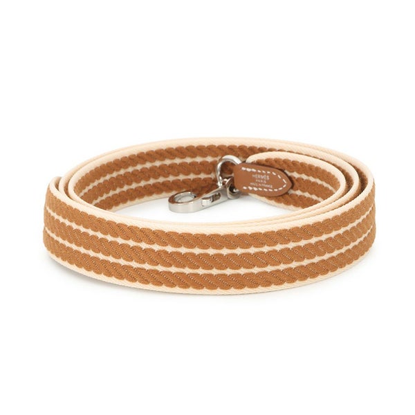 エルメス ショルダーストラップ バンドリエール サングル コルダージュ ゴールド/アイボリー/シルバー金具 K刻印