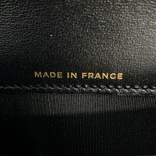 シャネル チェーンウォレット マトラッセ ココマーク フラップ コインパース ラムスキン AP2200 CHANEL 財布 黒