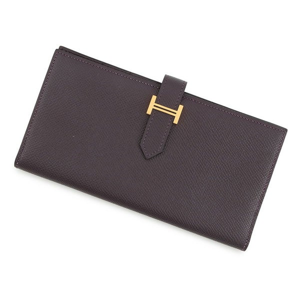 エルメス 長財布 ベアンスフレ レザン/ゴールド金具 エプソン D刻印 HERMES 財布