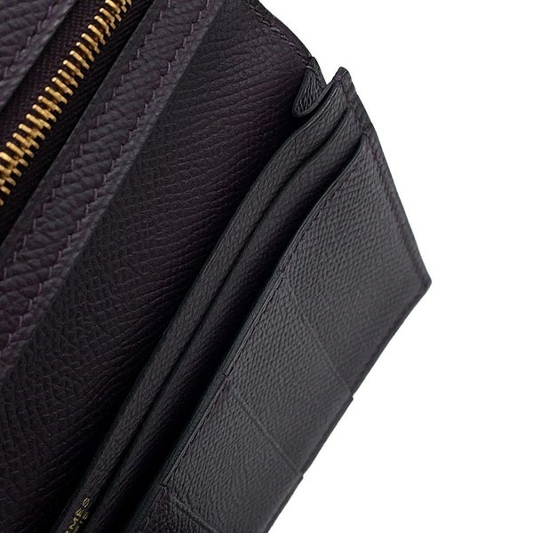 エルメス 長財布 ベアンスフレ レザン/ゴールド金具 エプソン D刻印 HERMES 財布
