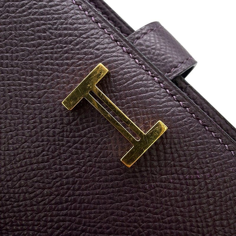 エルメス 長財布 ベアンスフレ レザン/ゴールド金具 エプソン D刻印 HERMES 財布