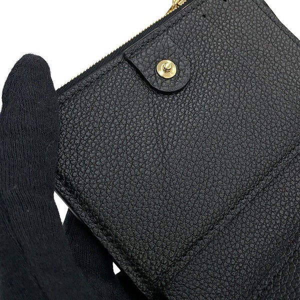 ルイヴィトン 二つ折り財布 モノグラム・アンプラント ポルトフォイユ・リサ M83365 黒 ブラック