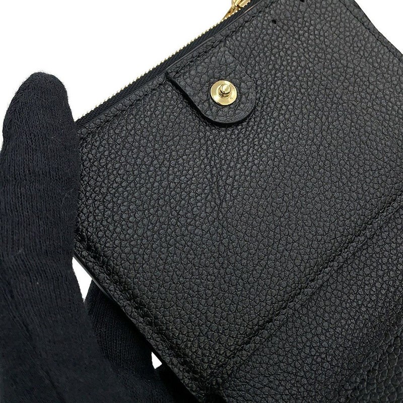 ルイヴィトン 二つ折り財布 モノグラム・アンプラント ポルトフォイユ・リサ M83365 黒 ブラック