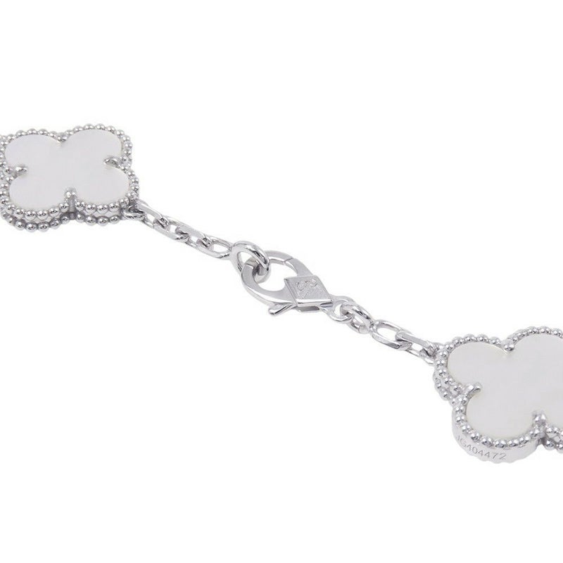 ヴァンクリ ネックレス ヴィンテージ アルハンブラ ネックレス 10モチーフ マザーオブパール K18WG VCARF48500