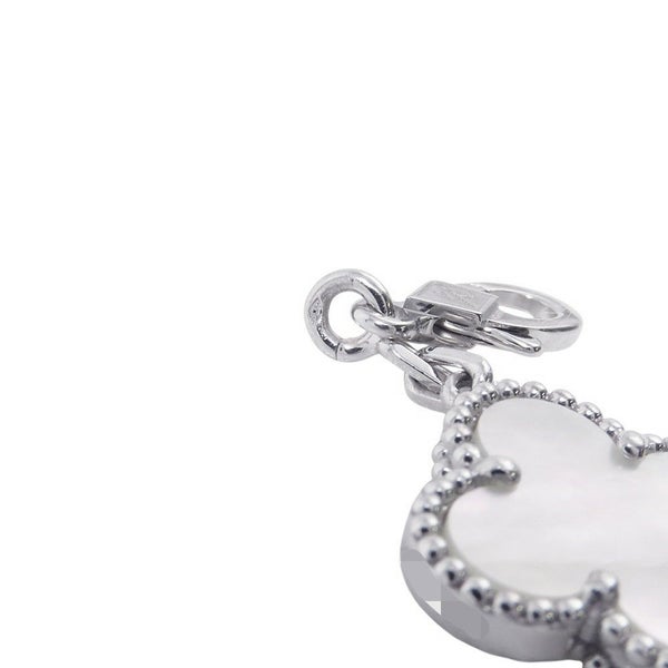 ヴァンクリ ネックレス ヴィンテージ アルハンブラ ネックレス 10モチーフ マザーオブパール K18WG VCARF48500