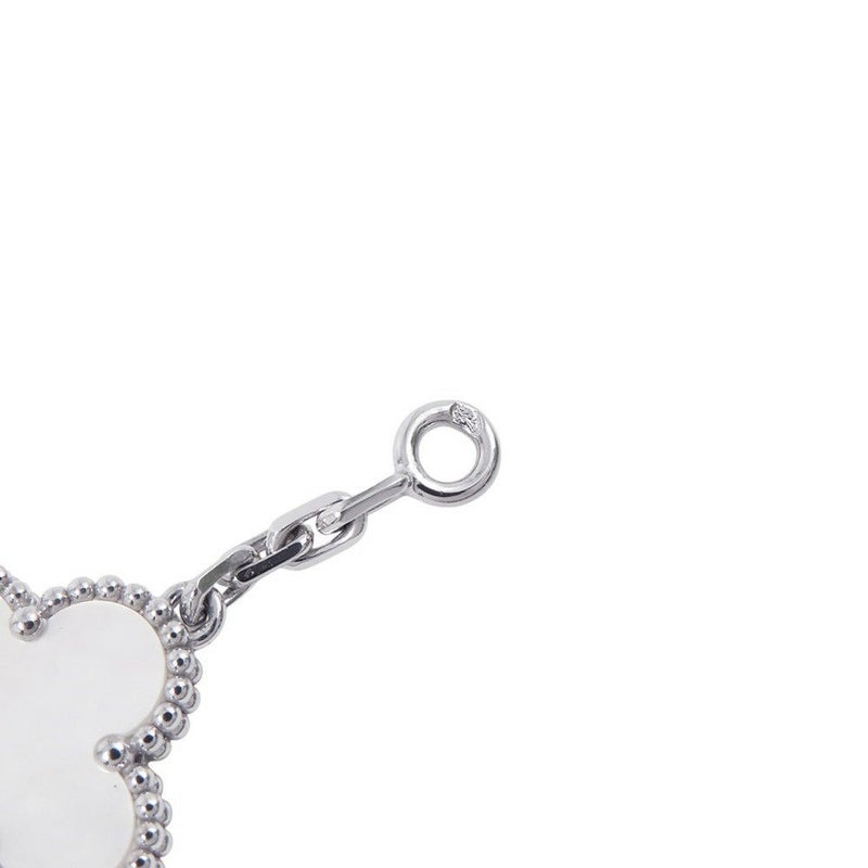 ヴァンクリ ネックレス ヴィンテージ アルハンブラ ネックレス 10モチーフ マザーオブパール K18WG VCARF48500