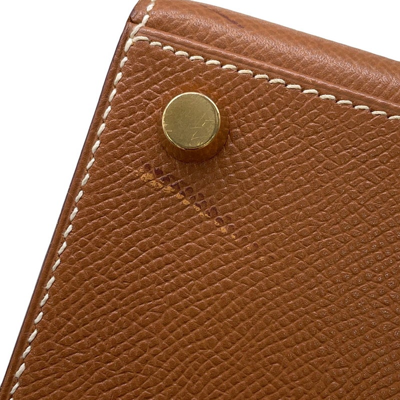 エルメス ハンドバッグ ミニケリー20 外縫い ゴールド/ゴールド金具 クシュベル □B刻印 2wayショルダー