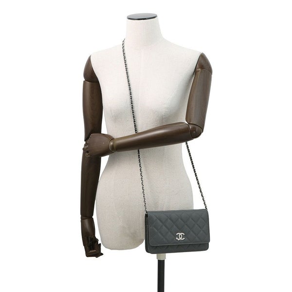 シャネル チェーンウォレット CCコメット マトラッセ ココマーク キャビアスキン AP3723 CHANEL 財布