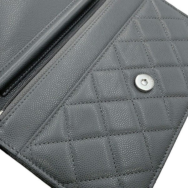 シャネル チェーンウォレット CCコメット マトラッセ ココマーク キャビアスキン AP3723 CHANEL 財布