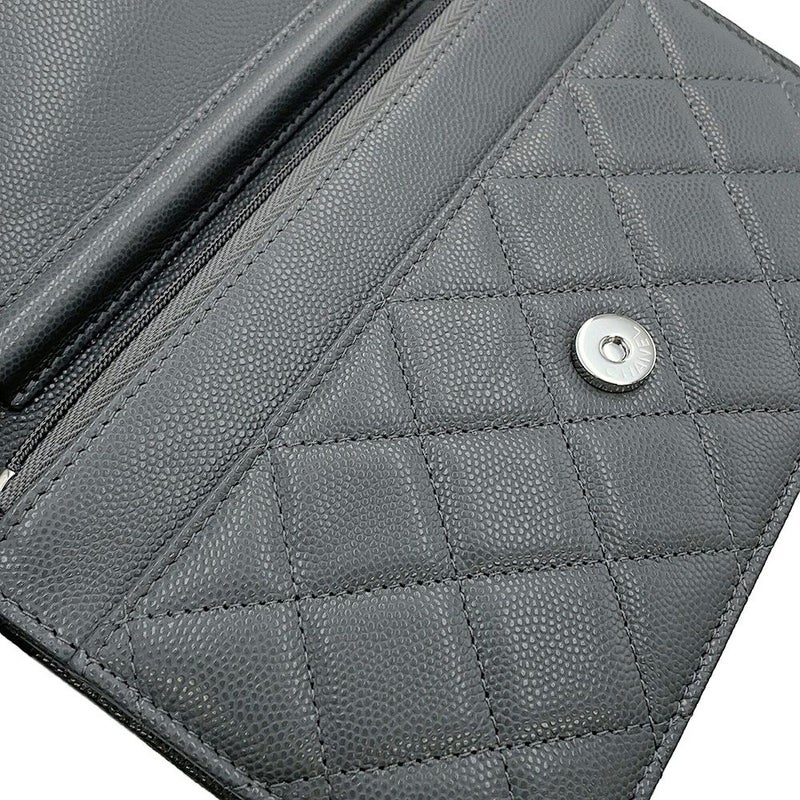 シャネル チェーンウォレット CCコメット マトラッセ ココマーク キャビアスキン AP3723 CHANEL 財布