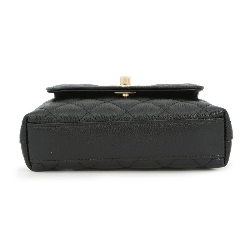 シャネル ハンドバッグ マトラッセ ココハンドル ミニミニ キャビアスキン AP4244 2wayチェーンショルダー 黒