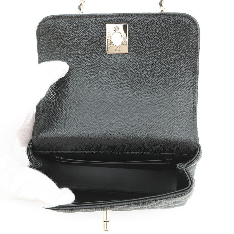 シャネル ハンドバッグ マトラッセ ココハンドル ミニミニ キャビアスキン AP4244 2wayチェーンショルダー 黒