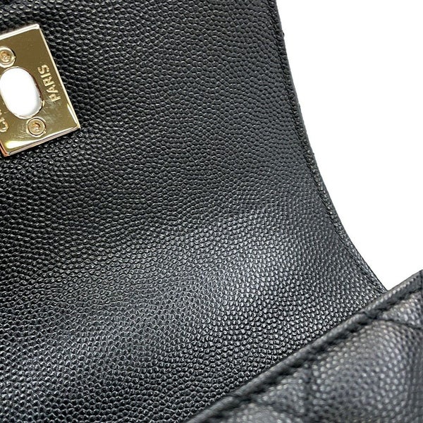 シャネル ハンドバッグ マトラッセ ココハンドル ミニミニ キャビアスキン AP4244 2wayチェーンショルダー 黒