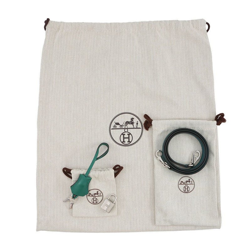 エルメス ボリード1923 25 ヴェールジェイド/シルバー金具 エバーカラー Z刻印 2wayショルダー