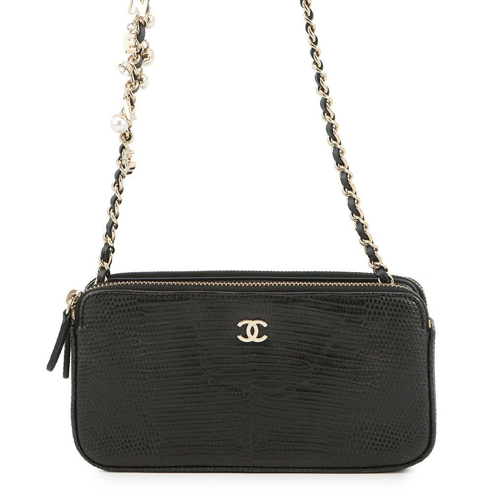 シャネル チェーンウォレット ココマーク リザード A82527 CHANEL