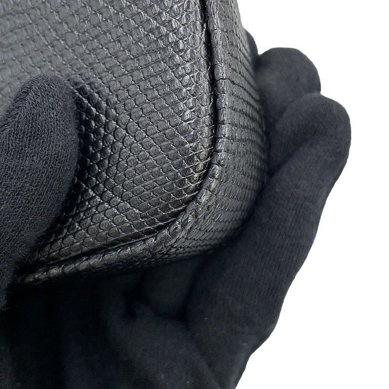 シャネル チェーンウォレット ココマーク リザード A82527 CHANEL ポシェット 財布 黒