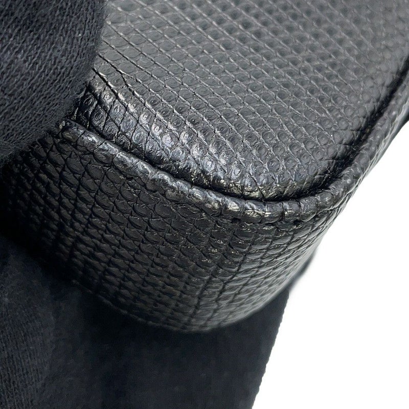 シャネル チェーンウォレット ココマーク リザード A82527 CHANEL ポシェット 財布 黒