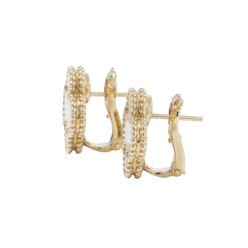 ヴァンクリーフ&アーペル ピアス ヴィンテージ アルハンブラ イヤリング マザーオブパール K18YG VCARA44100