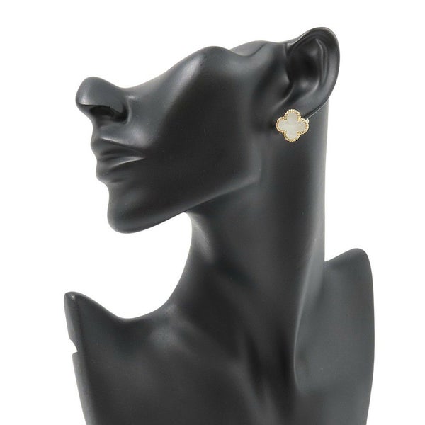 ヴァンクリーフ&アーペル ピアス ヴィンテージ アルハンブラ イヤリング マザーオブパール K18YG VCARA44100