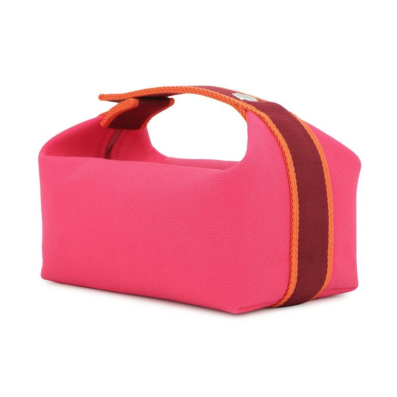 エルメス ポーチ ブリッド・ア・ブラックPM ハイビスカス/シルバー金具 キャンバス HERMES バッグ 小物入れ