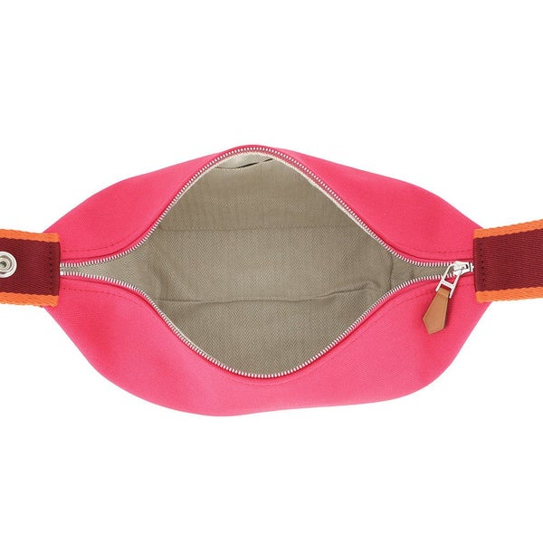 エルメス ポーチ ブリッド・ア・ブラックPM ハイビスカス/シルバー金具 キャンバス HERMES バッグ 小物入れ