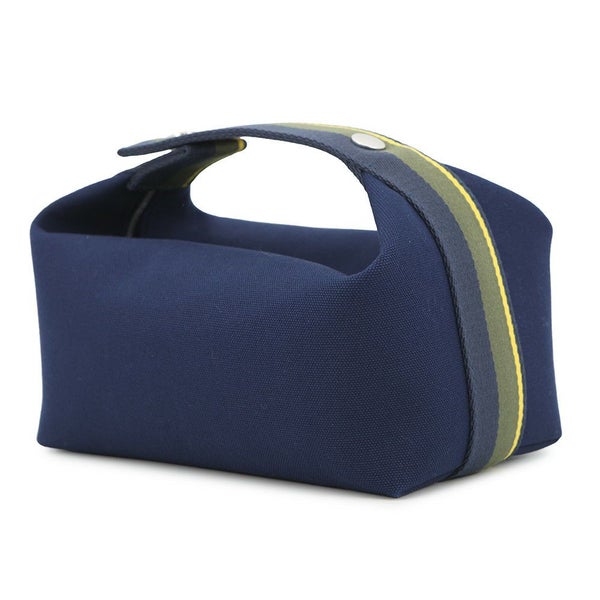 エルメス ポーチ ブリッド・ア・ブラックPM Hパヴィヨン マリン/シルバー金具 キャンバス HERMES バッグ 小物入れ