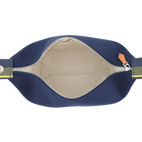 エルメス ポーチ ブリッド・ア・ブラックPM Hパヴィヨン マリン/シルバー金具 キャンバス HERMES バッグ 小物入れ