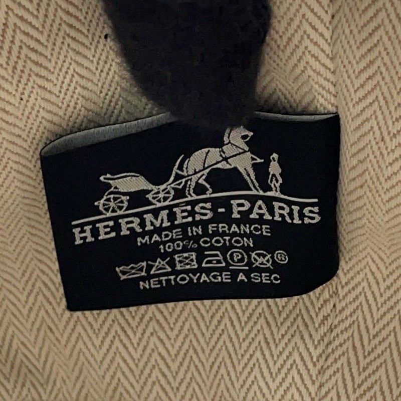 エルメス ポーチ ブリッド・ア・ブラックPM Hパヴィヨン マリン/シルバー金具 キャンバス HERMES バッグ 小物入れ