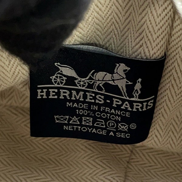 エルメス ポーチ ブリッド・ア・ブラックPM ネイビー/グリーン/シルバー金具 キャンバス HERMES バッグ 小物入れ