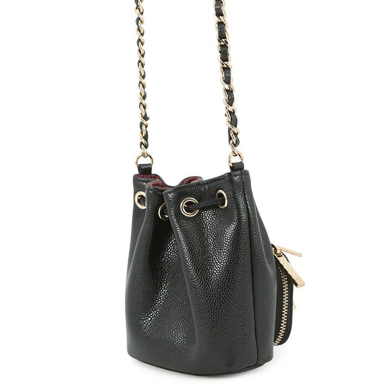 シャネル チェーンショルダーバッグ マトラッセ ココマーク キャビアスキン AS2353 CHANEL ミニバッグ 黒