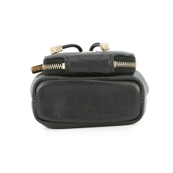 シャネル チェーンショルダーバッグ マトラッセ ココマーク キャビアスキン AS2353 CHANEL ミニバッグ 黒