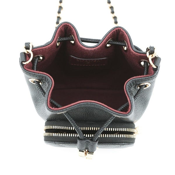 シャネル チェーンショルダーバッグ マトラッセ ココマーク キャビアスキン AS2353 CHANEL ミニバッグ 黒