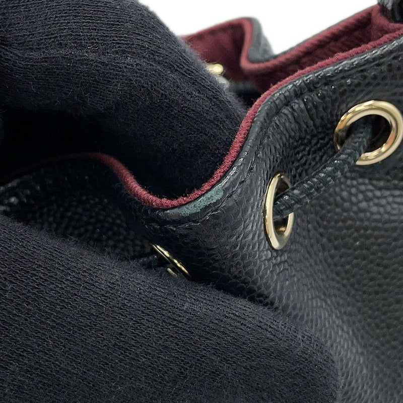 シャネル チェーンショルダーバッグ マトラッセ ココマーク キャビアスキン AS2353 CHANEL ミニバッグ 黒