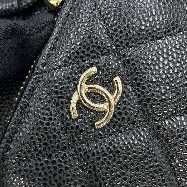 シャネル チェーンショルダーバッグ マトラッセ ココマーク キャビアスキン AS2353 CHANEL ミニバッグ 黒