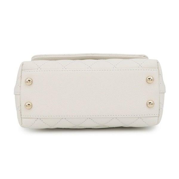 シャネル ハンドバッグ ココマーク マトラッセ ココハンドル ミニ キャビアスキン AS2215 CHANEL 2way 白