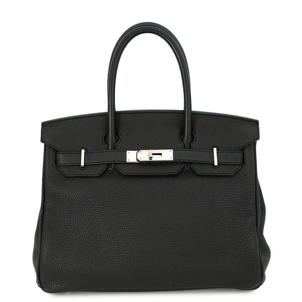 エルメス バーキン30 ブラック/シルバー金具 トゴ □R刻印 HERMES