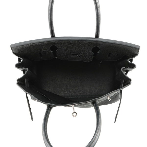 エルメス バーキン30 ブラック/シルバー金具 トゴ □R刻印 HERMES Birkin ハンドバッグ 黒