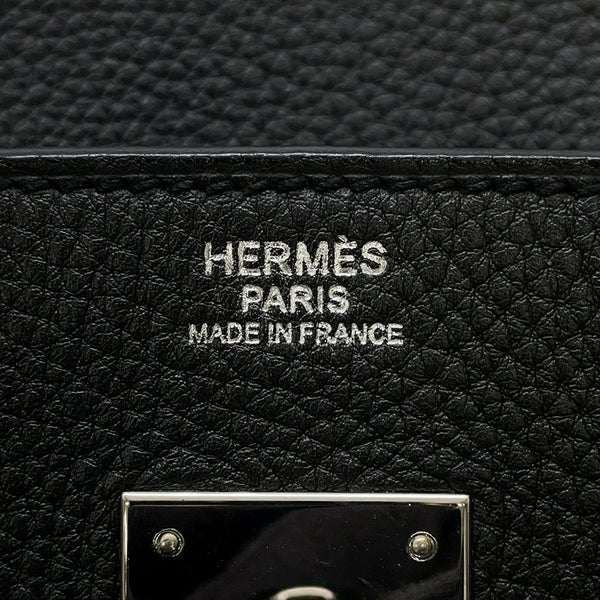 エルメス バーキン30 ブラック/シルバー金具 トゴ □R刻印 HERMES Birkin ハンドバッグ 黒