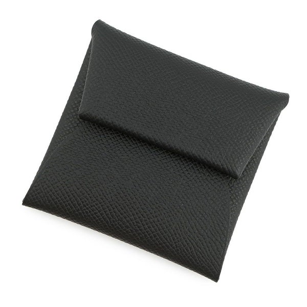 エルメス コインケース バスティア ブラック/シルバー金具 エプソン B刻印 HERMES 小銭入れ 黒