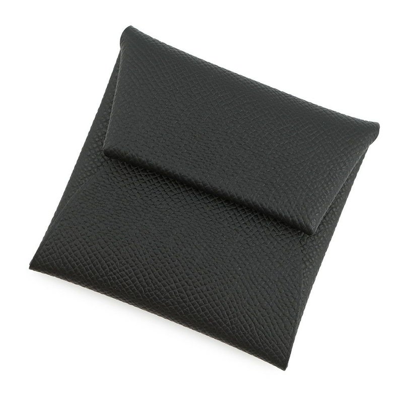 エルメス コインケース バスティア ブラック/シルバー金具 エプソン B刻印 HERMES 小銭入れ 黒