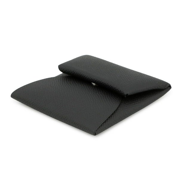 エルメス コインケース バスティア ブラック/シルバー金具 エプソン B刻印 HERMES 小銭入れ 黒