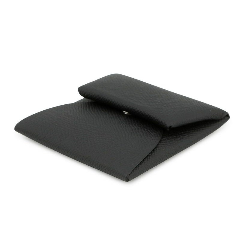 エルメス コインケース バスティア ブラック/シルバー金具 エプソン B刻印 HERMES 小銭入れ 黒